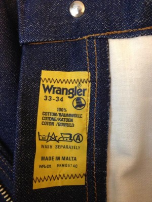 Wrangler Blue Bell 33x34 made in Malta 4.JPG